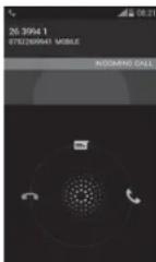 ALCATEL OneTouch Evolve 2 - Answering or rejecting a call - 2