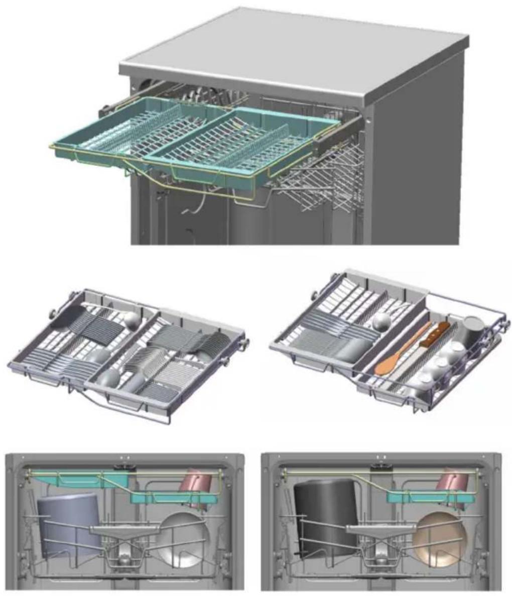 SMEG DWA6D15X - FLEXI DUO TOP RACK (on some models only - 1