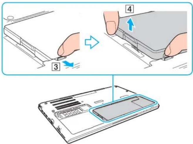 SONY Vaio VPCSE17GA - To remove the battery pack - 2