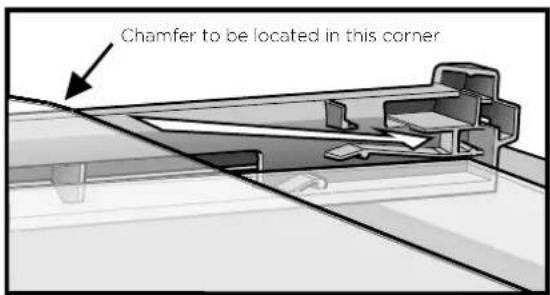Chamfer to be located in this corner