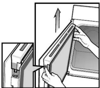 WESTINGHOUSE WVEP618W - Removing side open door top trim - 1