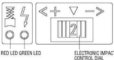 RED LED GREEN LED ELECTRONIC IMPACT CONTROL DIAL