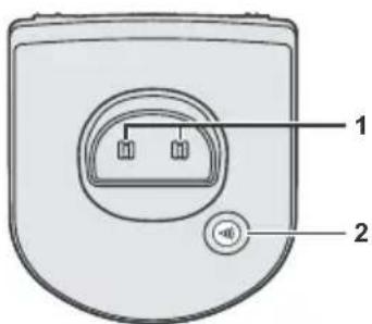 Diagram of a device rear panel with labeled components and a speaker icon