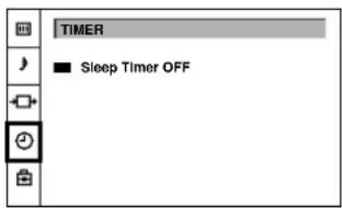 TIMER Sleep Timer OFF