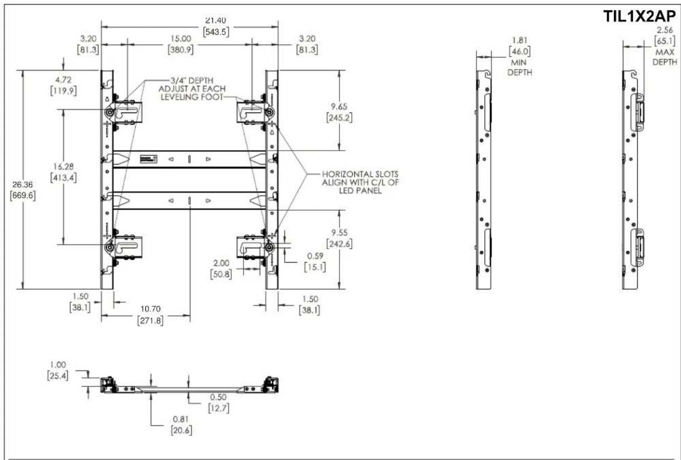 Chief TIL1X3AP - Site Requirements for Wood or Steel Stud Installation - 3