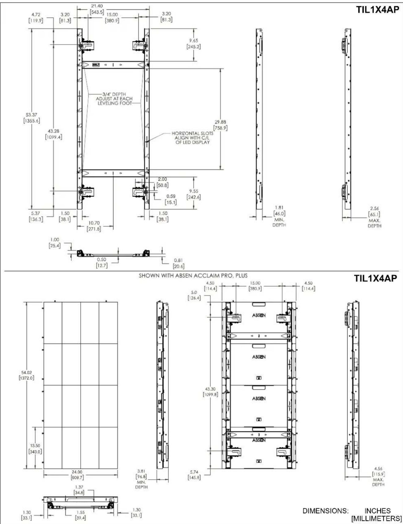 Chief TIL1X3AP - DIMENSIONS...cont'd - 7