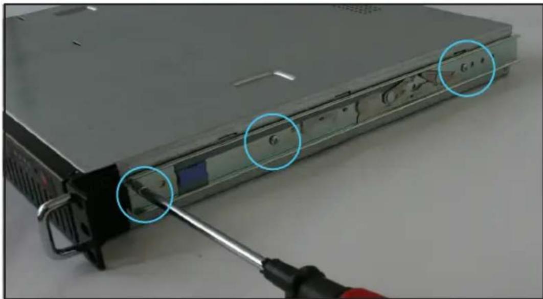 ASUS RS100-E4/PI2 - Attaching the rails to the rack - 2