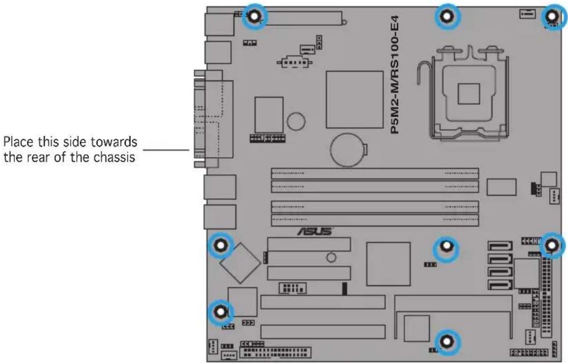 Place this side towards the rear of the chassis P5M2-M/RS100-E4 ASUS