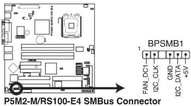P5M2-M/RS100-E4 SMBus Connector BPSMB1 1 FAN_DC1 I2C_CLK GND I2C_DATA +5V