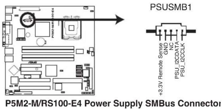 PSUSMB1 P5M2-M/RS100-E4 Power Supply SMBus Connector +3.3V Remote Sense GND NC PSU_I2CDATA PSU_I2CCLK