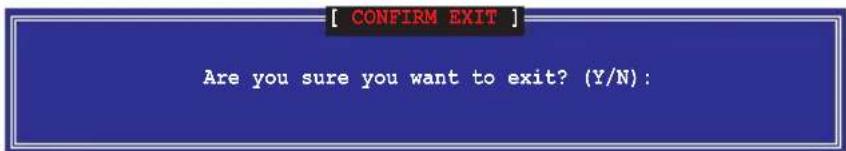 [ CONFIRM EXIT ] Are you sure you want to exit? (Y/N) :