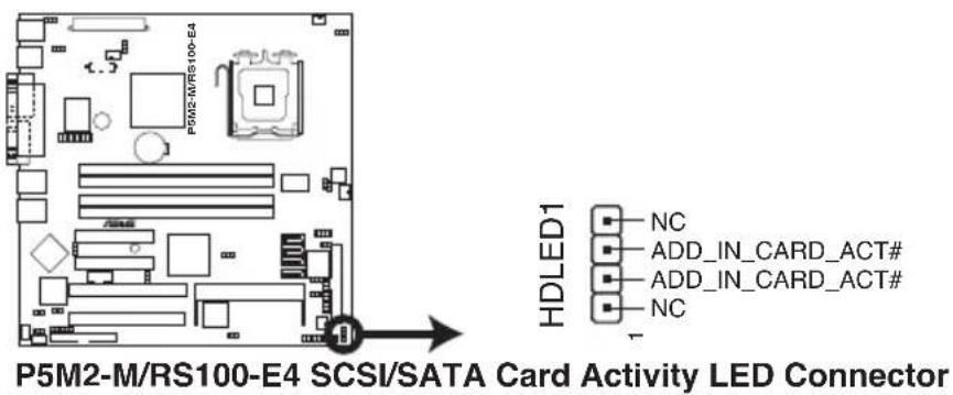 P5M2-M/RS100-E4 SCSI/SATA Card Activity LED Connector HDLED1 NC ADD_IN_CARD_ACT# ADD_IN_CARD_ACT# NC