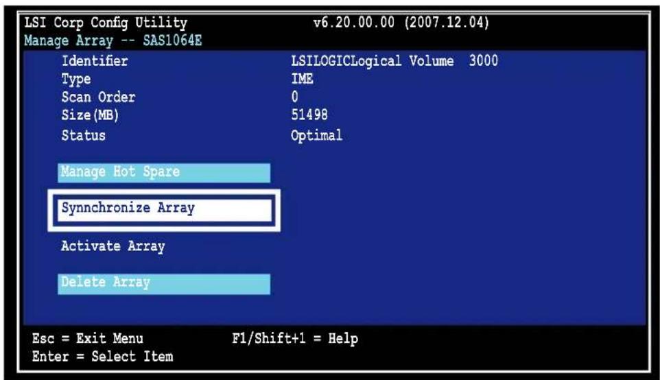 ASUS PIKE 1068E - Synchronizing the array - 1