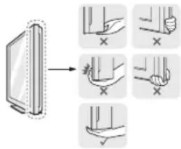 LG 32LF581D - Lifting and moving the TV - 2