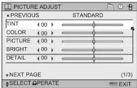 JVC HD-P61R1U - Adjust the Picture Settings - 6
