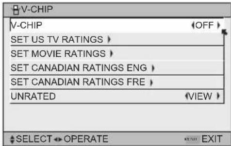 JVC HD-P61R1U - Setting US V-Chip Ratings - 12