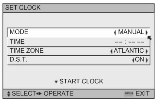 JVC HD-61G887 - Manual Clock Set - 1