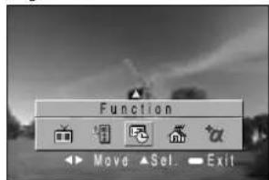 DAEWOO DSJ-4710CRA - Select "Function" after pressing the "Menu" button. - 2