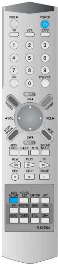 DAEWOO DSJ-4710CRA - Press the "Auto Picture" button. - 2