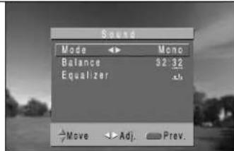DAEWOO DSJ-4710CRA - Select items desired to adjust and press the “◀VOL▶” button. - 2