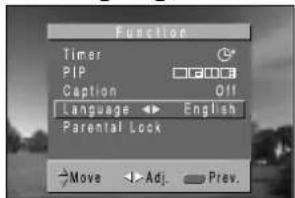 DAEWOO DSJ-4710CRA - Press the “◀VOL▶ button from Language. - 1