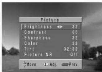 DAEWOO DSJ-4710CRA - Select the item desired to adjust and press the “◀VOL▶” button. - 2