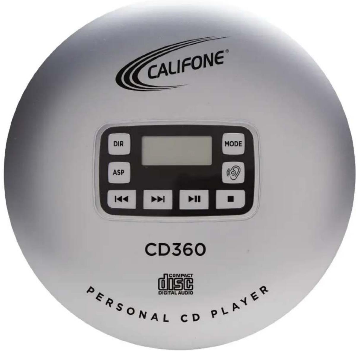 CALIFONE® DIR MODE ASP CD360 COMPACT DISC DIGITAL AUDIO PERSONAL CD PLAYER