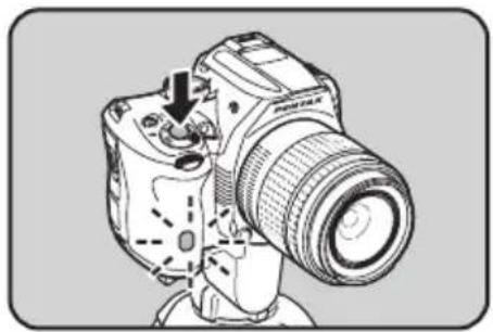 RICOH K-30 - Press the shutter release button fully. - 1