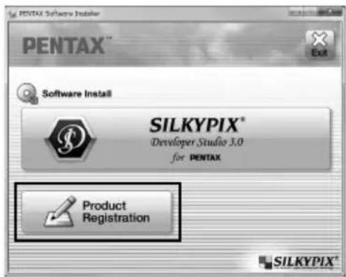 PENTAX Software Installer PENTAX™ Software Install SILKYPIX® Developer Studio 3.0 for PENTAX Product Registration SILKYPIX®