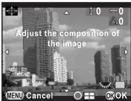 Adjust the composition of the image MENU Cancel OK OK