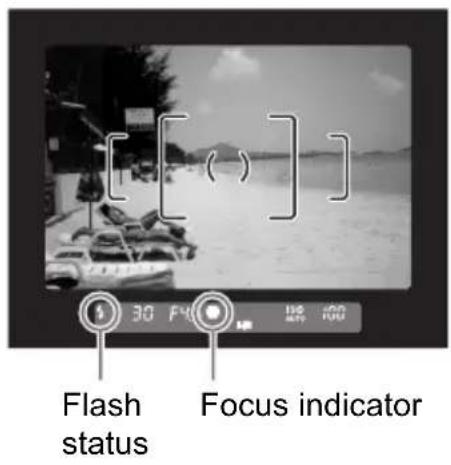 [ ( ) ] Flash status Focus indicator