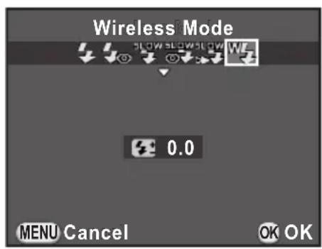 Wireless Mode Slow Slow Slow WE 0.0 MENU Cancel OK OK