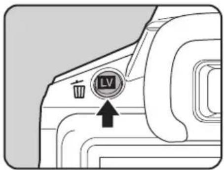 Diagram showing a device's front panel with a circular button labeled 'LV' and an arrow pointing to it.