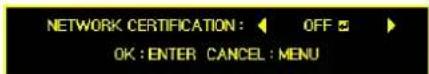 MITSUBISHI TX20U - Enabling or disabling the network certification - 2