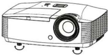 MITSUBISHI TW21U - Using the adjustment feet (front) - 1