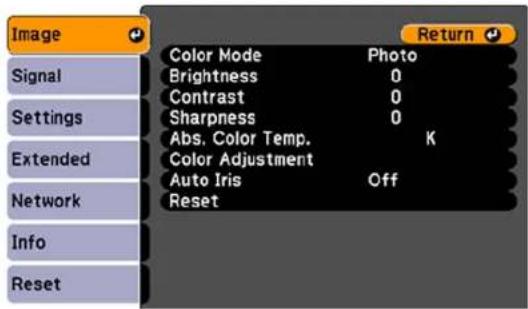 D-LINK PowerLite 1771W - UsingtheProjector'sMenus - 3