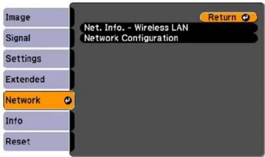 D-LINK PowerLite 1771W - ProjectorNetworkSettings-NetworkMenu - 1