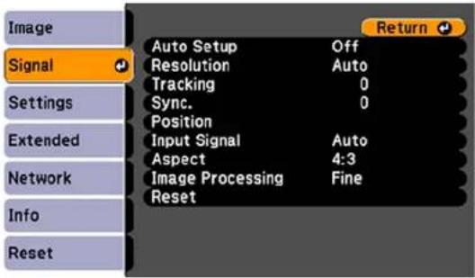 D-LINK PowerLite 1776W - InputSignalSettings-SignalMenu - 1