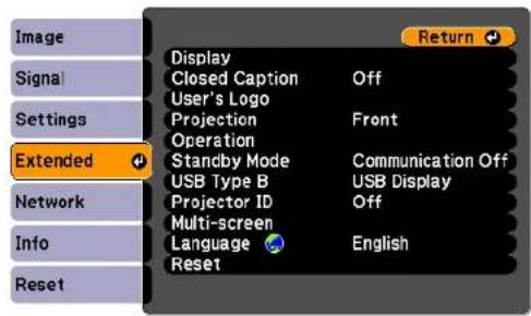 D-LINK PowerLite 1776W - ChangingtheProjectionModeUsingtheMenus - 1