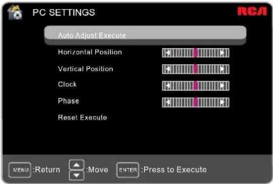 RCA 50PA30RQ - OSD Menu Operations - 2