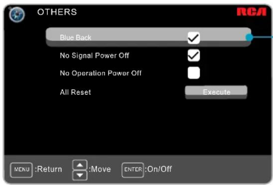 RCA 50PA30RQ - Others Menu - 1