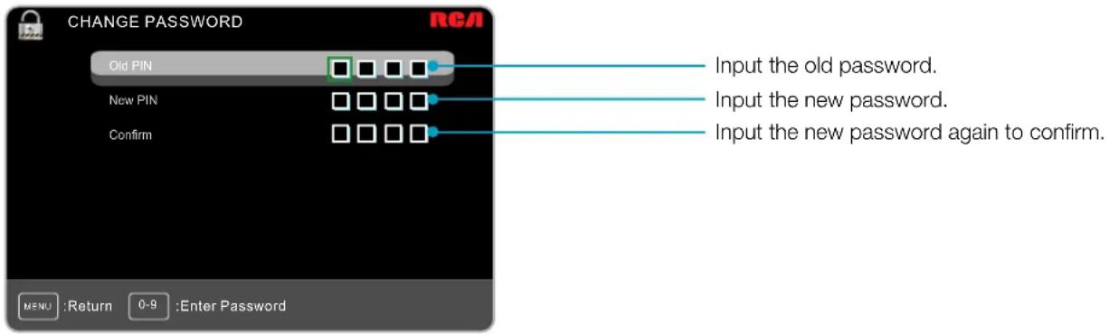 RCA 50PA30RQ - Change Password - 1
