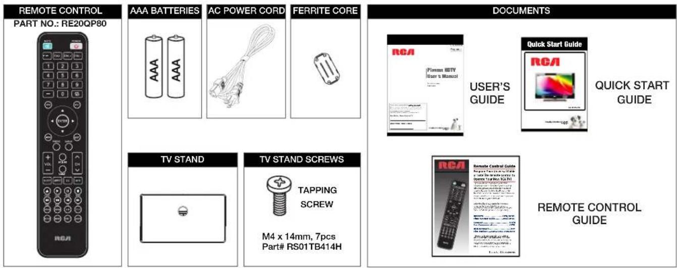 RCA 50PA30RQ - Check Accessories - 1