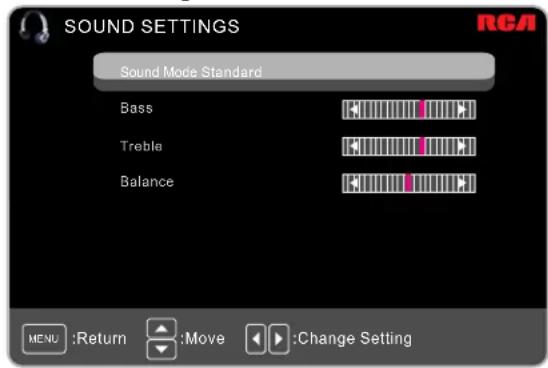 RCA 50PA30RQ - Sound Menu - 2