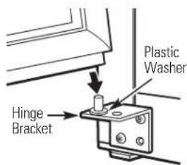 HOTPOINT HTN17CBDLWW - Re-hang the fresh food door - 1
