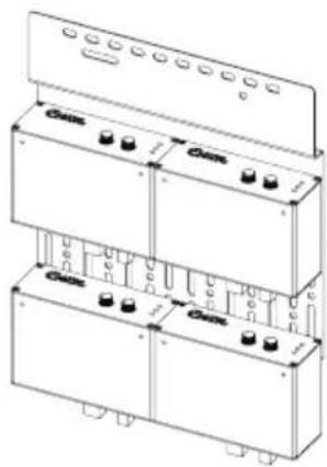 Technical diagram of a multi-chamber industrial control unit with labeled buttons and ports