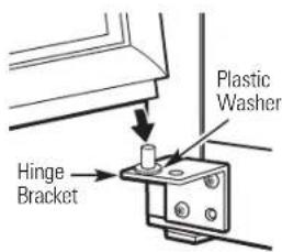 GE GTH18HCCCC - Re-hang the fresh food door - 1
