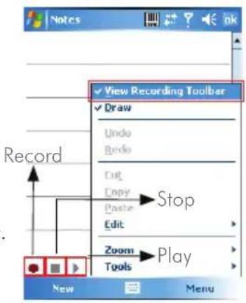 Record View Recording Toolbar Draw Undo Beds Cut Copy Paste Edit Stop Zoom Tools Play New Menu