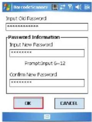 Input Old Password Password Information Input New Password Prompt:Input 6~12 Confirm New Password OK CANCEL