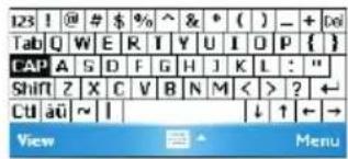 123 1 @ # $ % ^ & * ( ) - + Do Tab Q W E R T Y U I O P { } CAP A S D F G H J K L : " Shift Z X C V B N M < > ? ← Ctrl äü ~ | View Menu